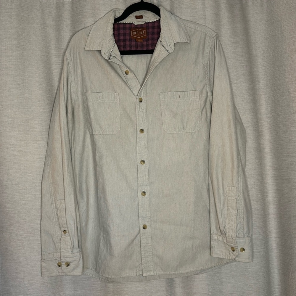 RED ALE BY ALESBURY SOFT CASUAL BUTTON DOWN SHIRT (L)